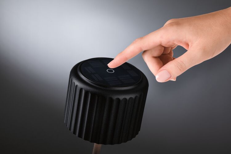 Lampka stołowa solarna ELSE LED DIM USB-C 3.7W 250lm 2700K IP44 czarny / aluminium - obrazek 8