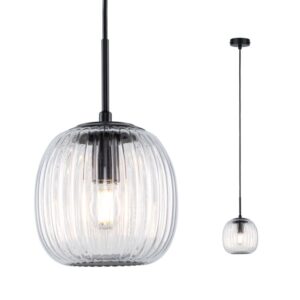 Lampa wisząca łazienkowa RUYA E14 max.20W IP44 230V czarny matowy / szkło
