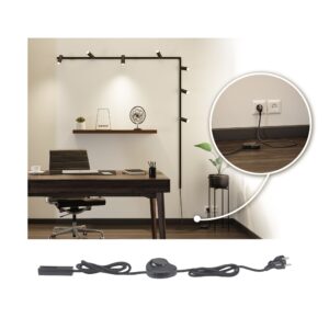 Przewód zasilający do szynoprzeowdu Urail 2m z wyłącznikiem max.1000W czarny matowy