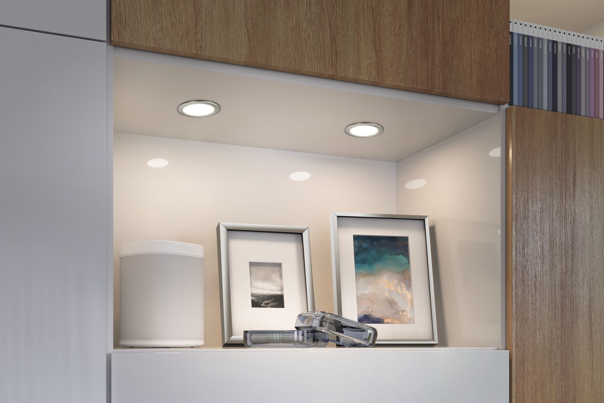 Zestaw opraw meblowych do wbudowania EBL SET 3x2,5W 3x180lm 3000K 12V żelazo szczotkowane / tworzywo sztuczne