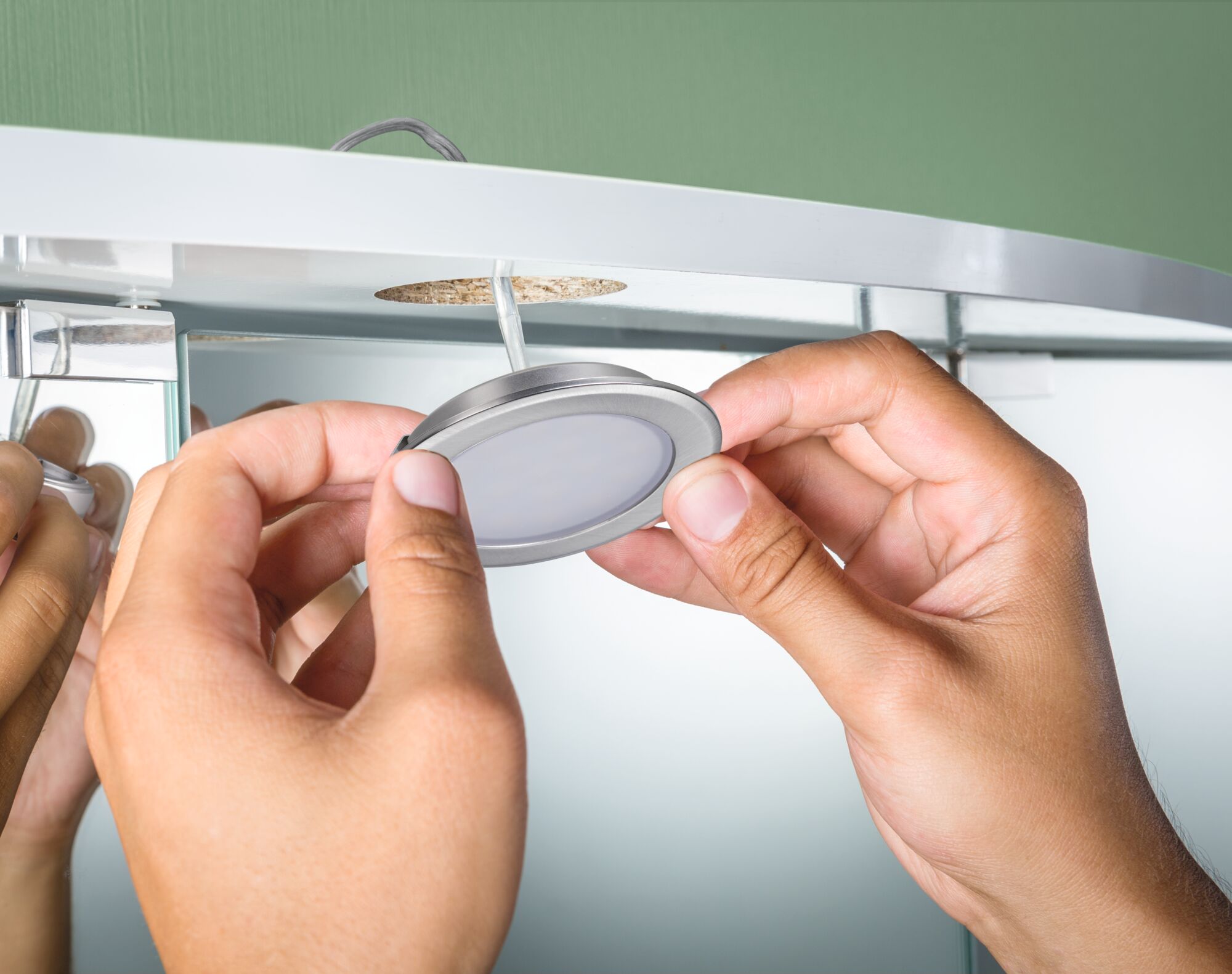 Zestaw opraw meblowych do wbudowania EBL SET 3x2,5W 3x180lm 3000K 12V żelazo szczotkowane / tworzywo sztuczne - obrazek 5