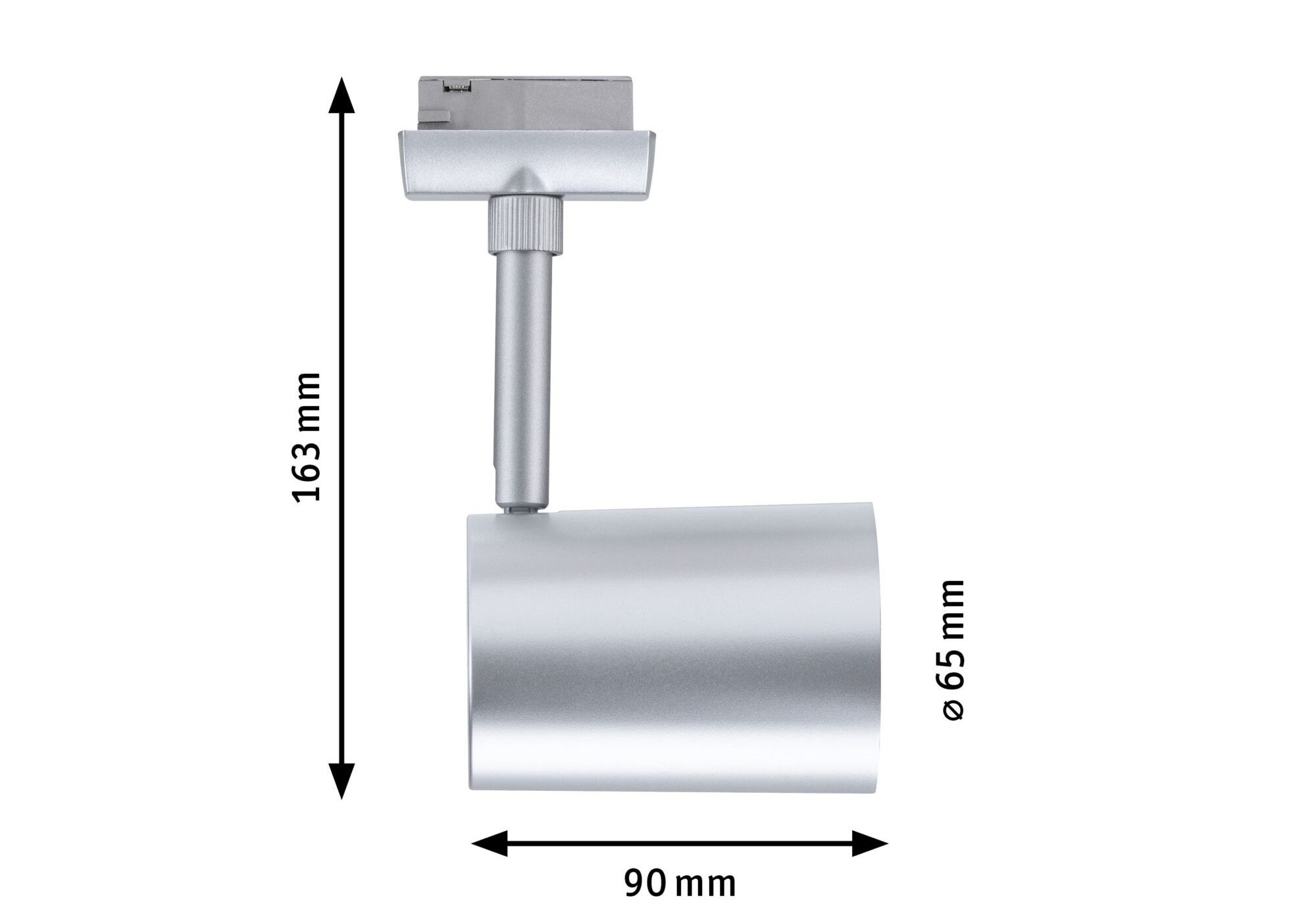 URail LUX DIM GU10 max.10W matte chrome / plastic track spotlight - Image 9