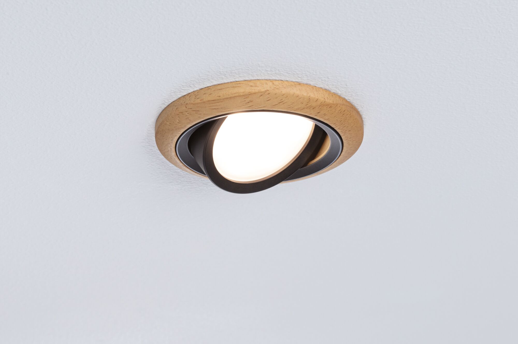 Built-in fixture LANATI COIN LED 6W 470lm 84mm 2700K IP20 230V wood / matte black / aluminum - Image 6