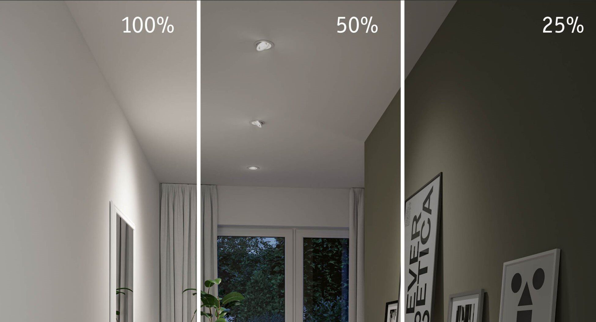 Zestaw opraw do wbudowania AUMUS LED 3-STEP DIM 3X5W 700lm 105mm 2700K-6500K IP20 230V chrom matowy / aluminium - obrazek 8