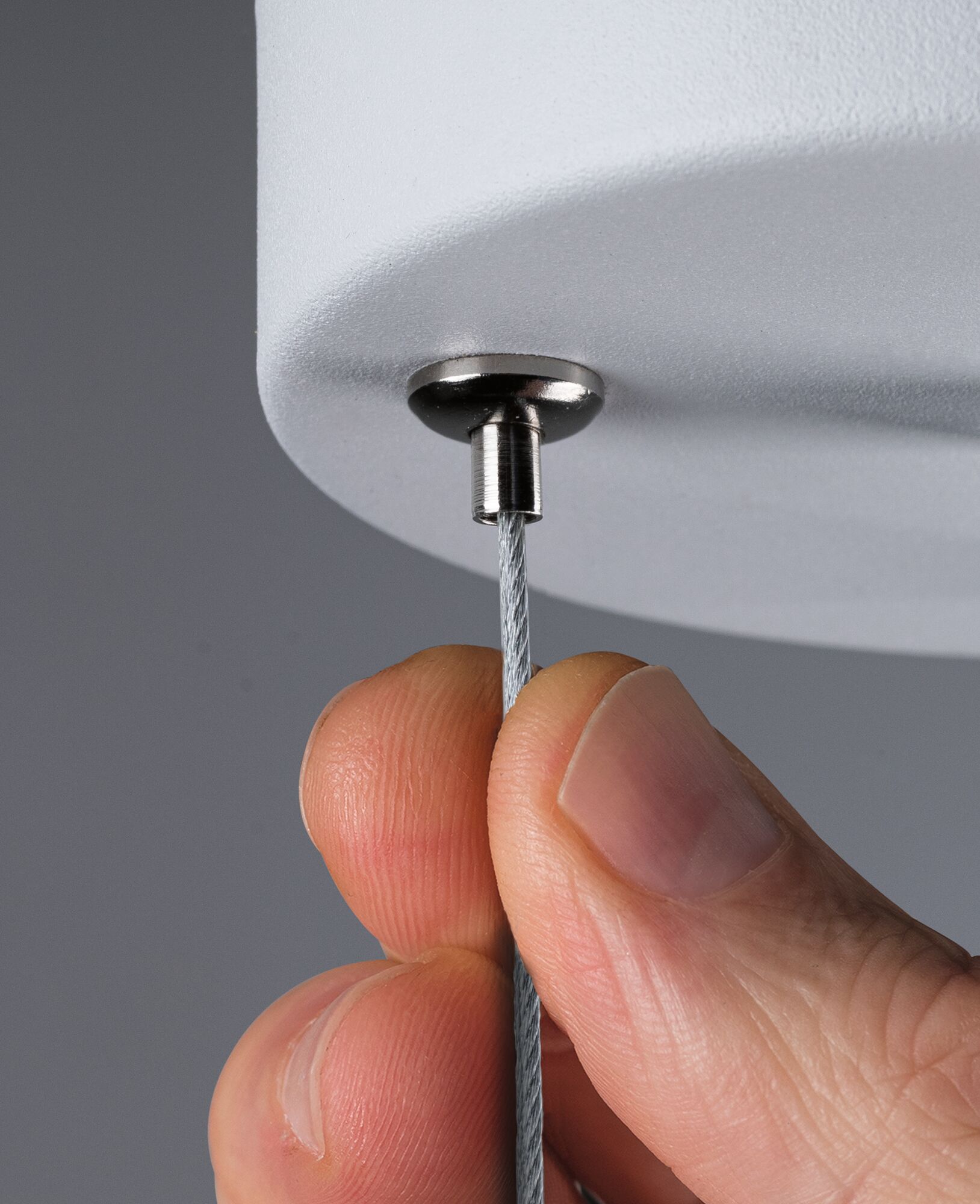 Zawiesie reguowane do opraw VOLEA 230V biały / srebrny/ tworzywo sztuczne - obrazek 3