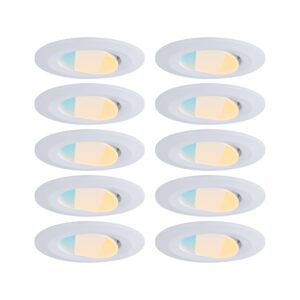 Zestaw opraw do wbudowania CALLA LED 10x5W 430lm okrągła wychylna 3000/4000/6500K IP65 230V biały matowy