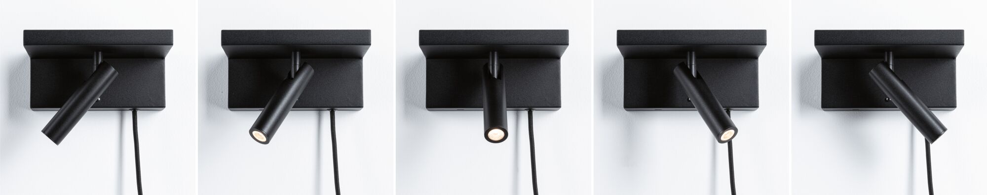 Oprawa ścienna JERIK LED 2,4W 3-STEP DIM 160lm 3000K USB-C 230V Z przełącznikiem Czarny mat /metal - obrazek 8