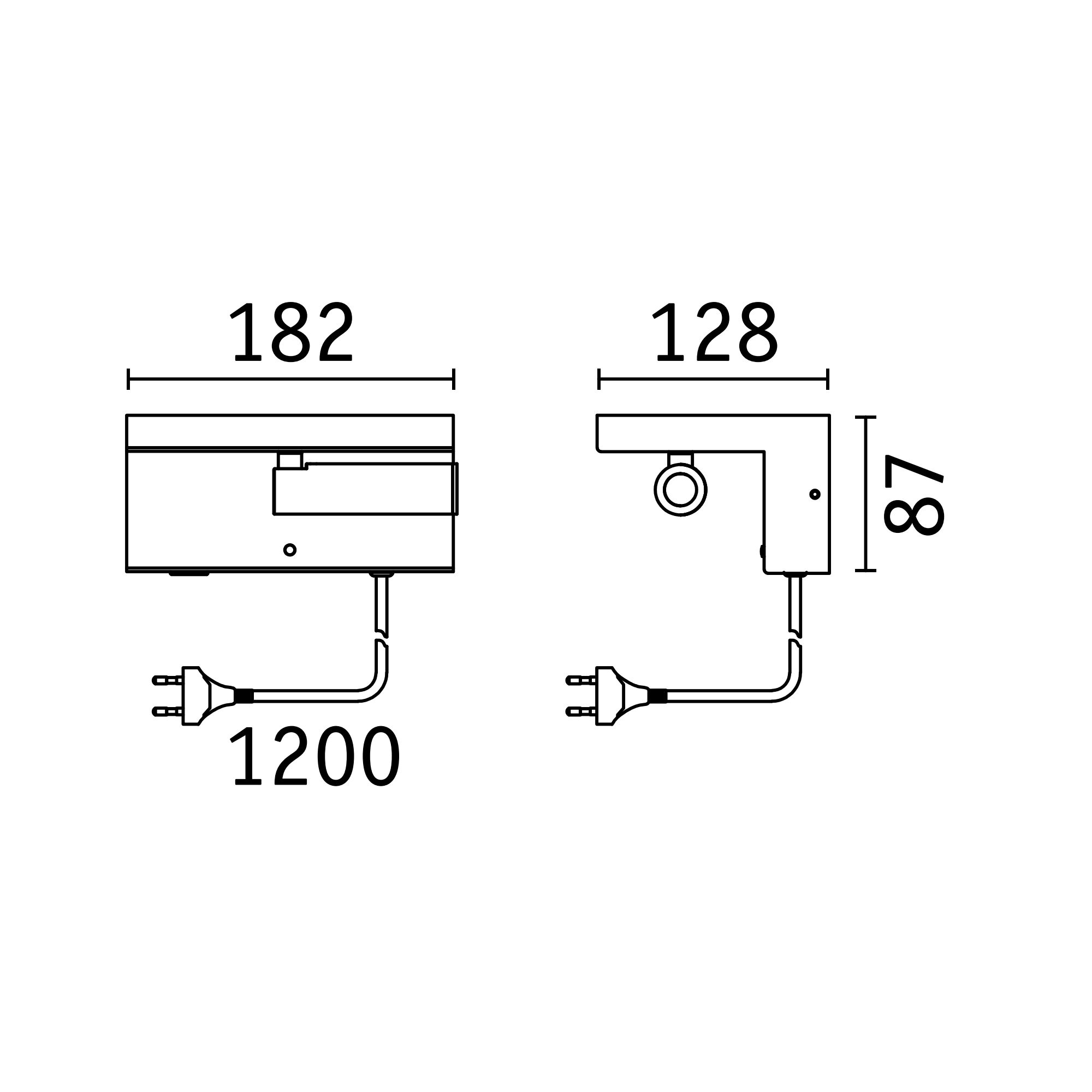 Oprawa ścienna JERIK LED 2,4W 3-STEP DIM 160lm 3000K USB-C 230V Z przełącznikiem Czarny mat /metal - obrazek 13