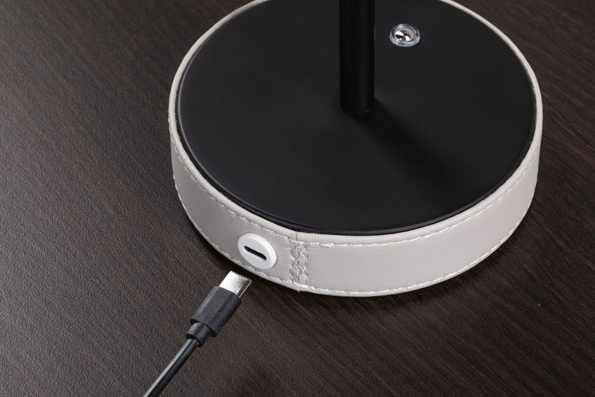 Lampka stołowa akumulatorowa PELLINI LED DIM USB-C 2W 300lm 3000/4000/6500K IP20 czarny matowy / materiał beż / metal - obrazek 11