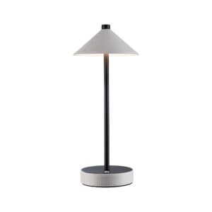 Lampka stołowa akumulatorowa PELLINI LED DIM USB-C 2W 300lm 3000/4000/6500K IP20 czarny matowy / materiał beż / metal
