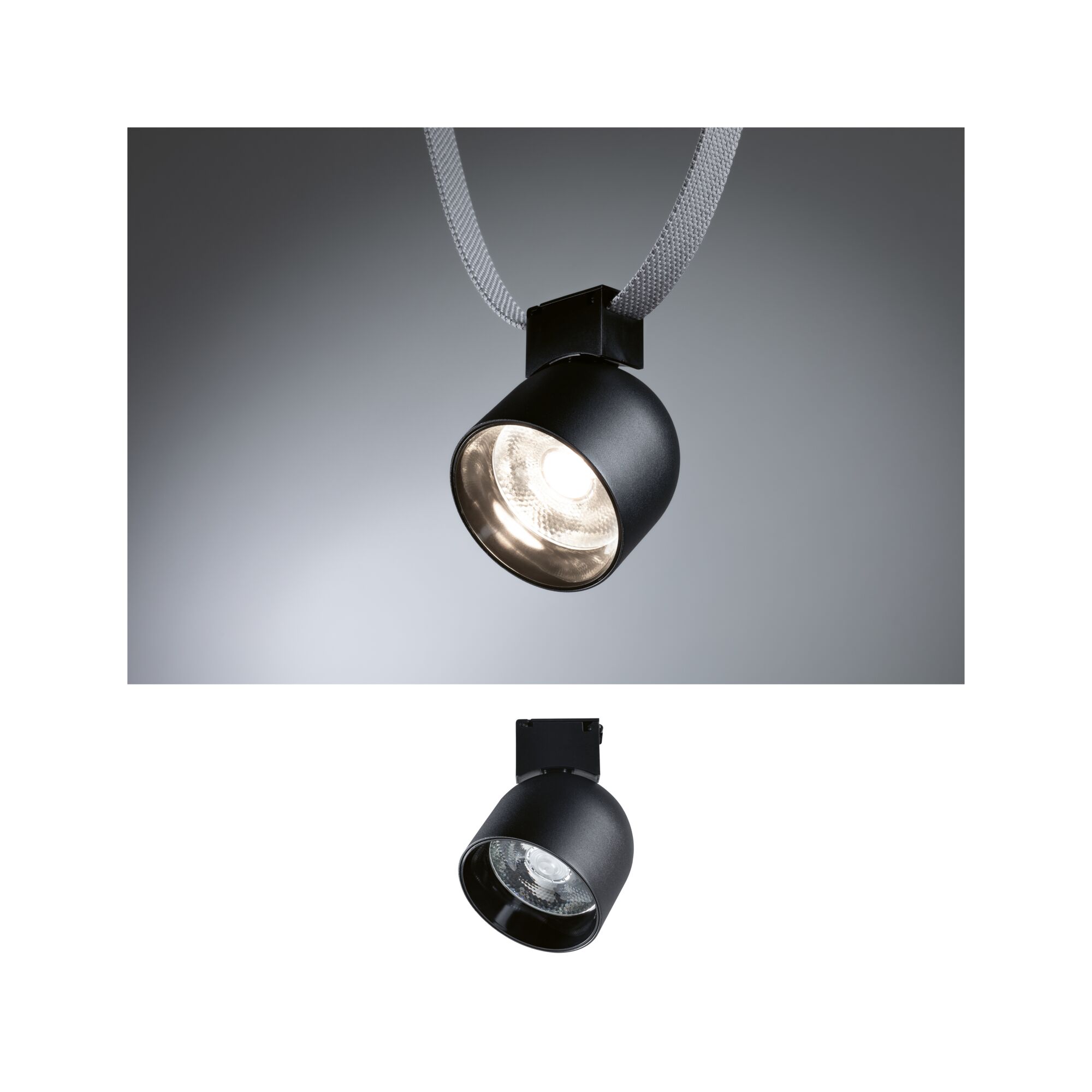 Reflektor systemu ULine RONDE LED 7W 405lm 3000K 85mm IP20 48V czarny / aluminium - obrazek 2