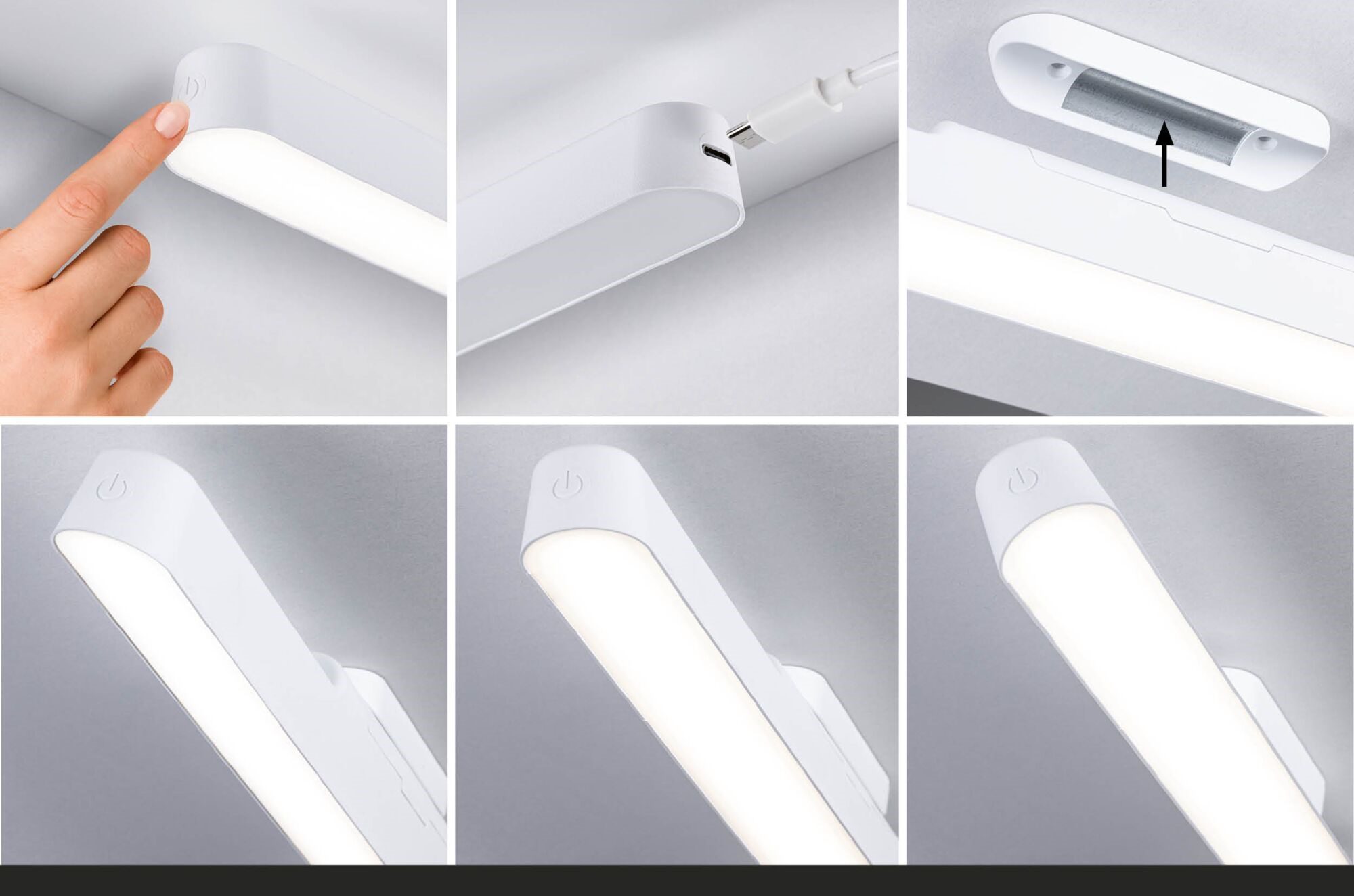 Mobilna lmapa meblowa ATALI LED DIM 2,6W 4000K 240lm USB-C 3.7W biały / tworzywo sztuczne - obrazek 5