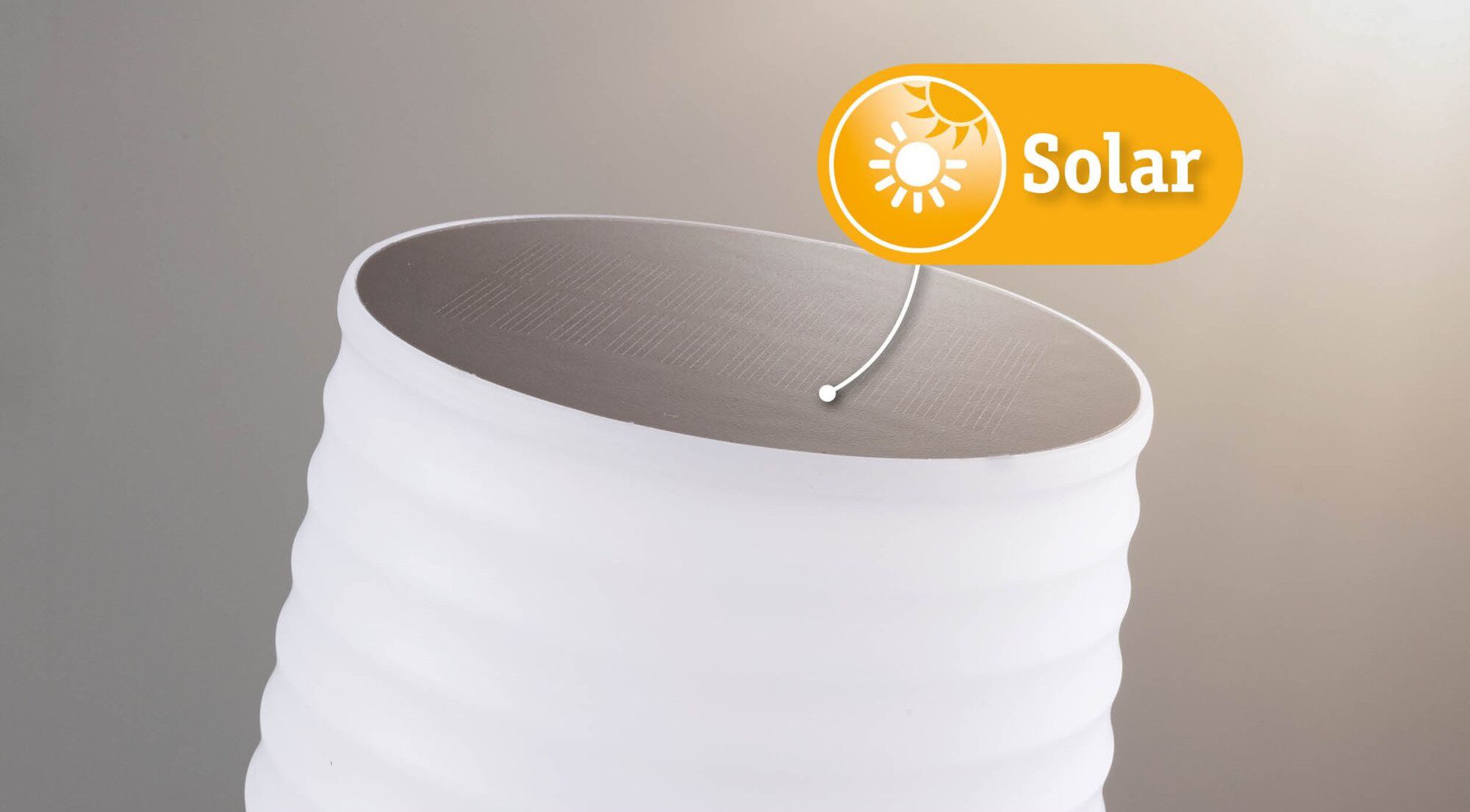 Lampka stołowa solarna ILANGA LED DIM USB-C 2.1W 125lm 2700K IP44 antracyt / tworzywo z recyklingu - obrazek 2