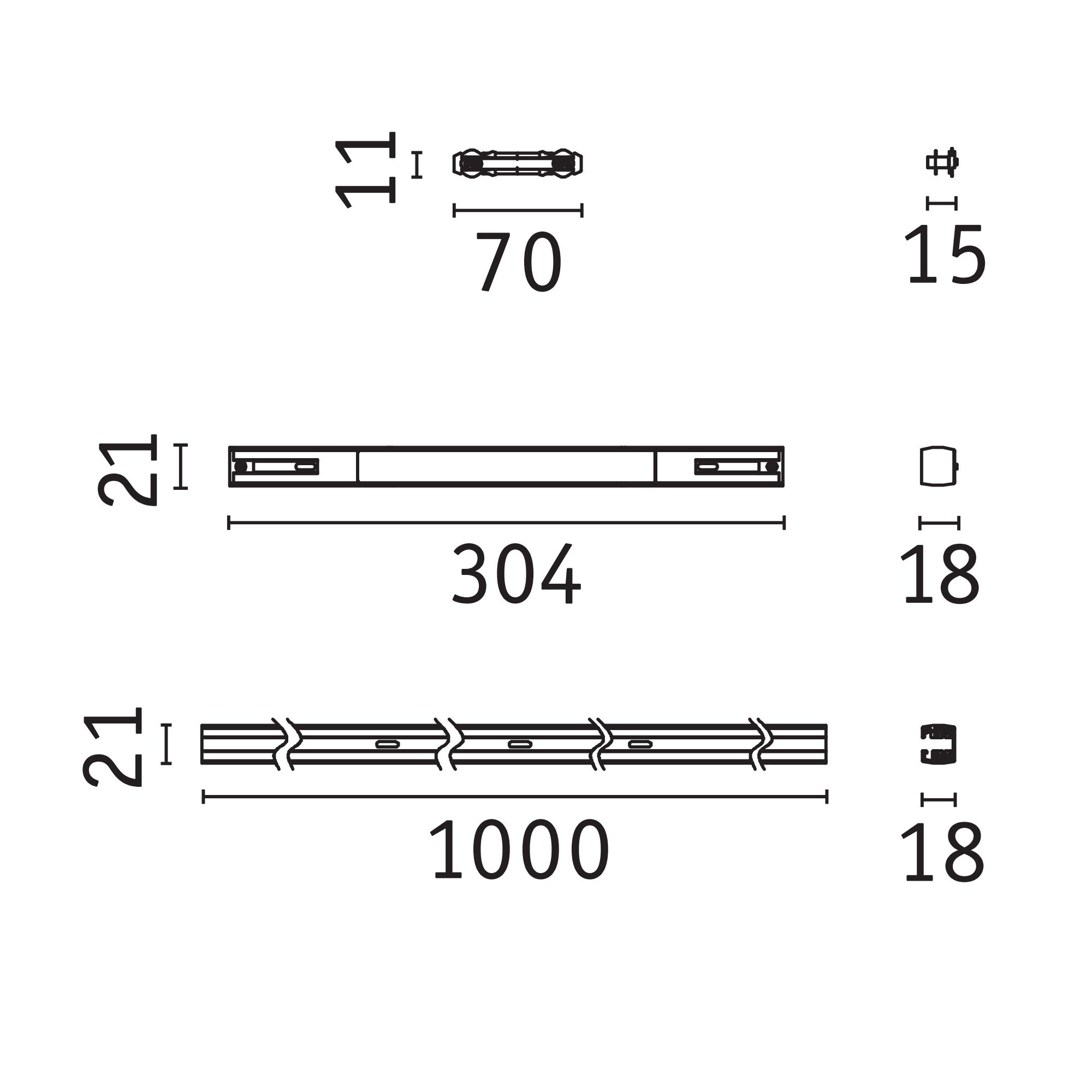 URail Basissystem 2,30m 1000W Signalws - obrazek 5