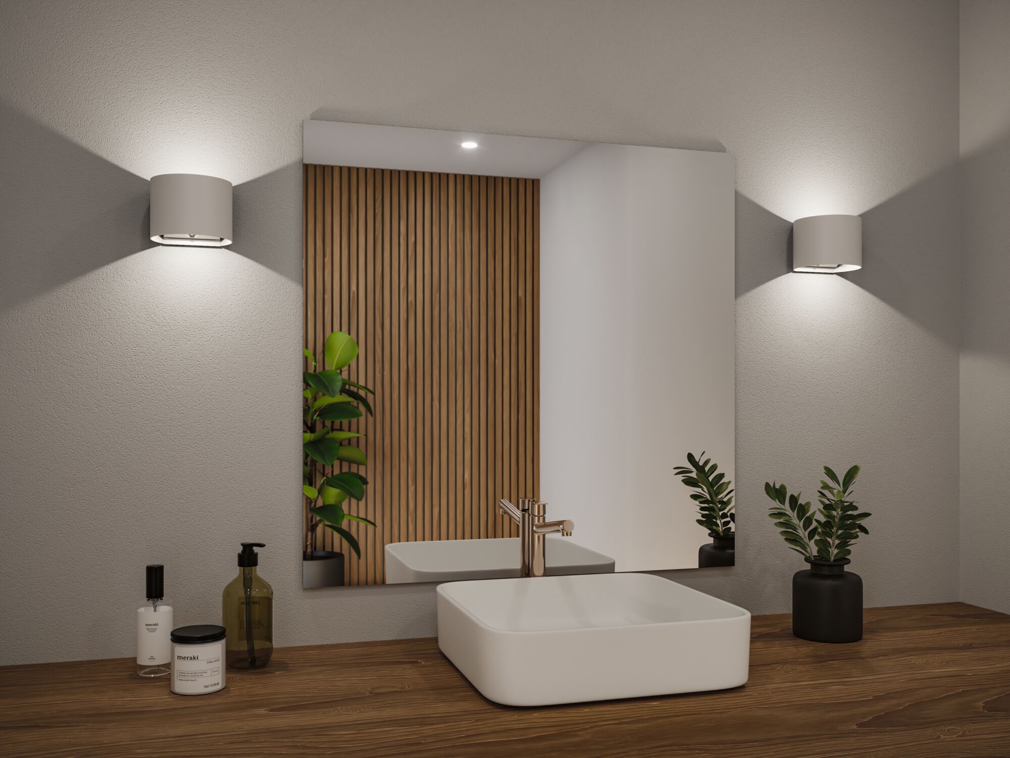 NYORA LED Mobile Wall Lamp with Sensor 2x1W Up/Down 3000K 2x165lm USB-C Battery IP44 White / Aluminum / Plastic - Image 11