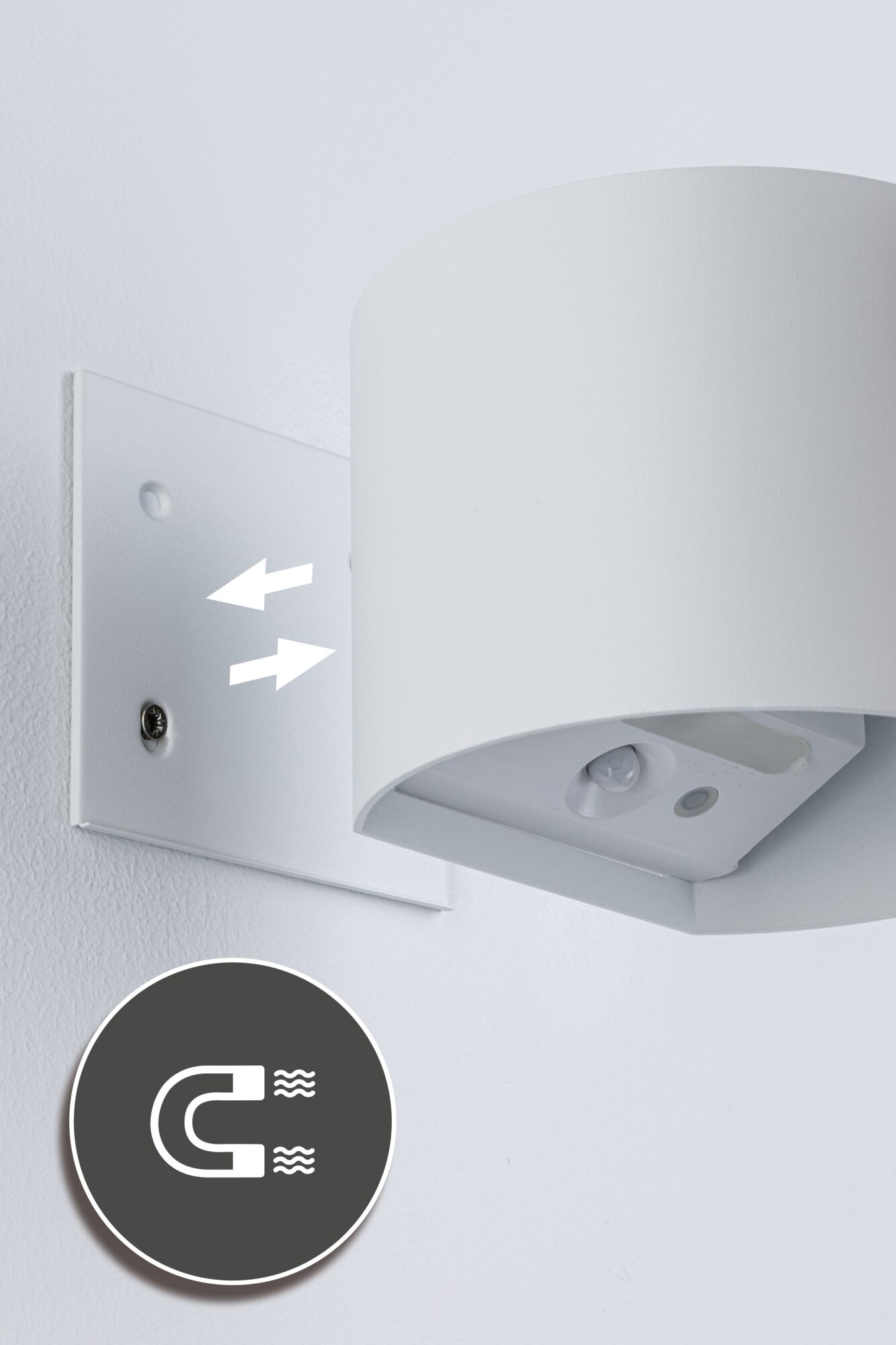 NYORA LED Mobile Wall Lamp with Sensor 2x1W Up/Down 3000K 2x165lm USB-C Battery IP44 White / Aluminum / Plastic - Image 7