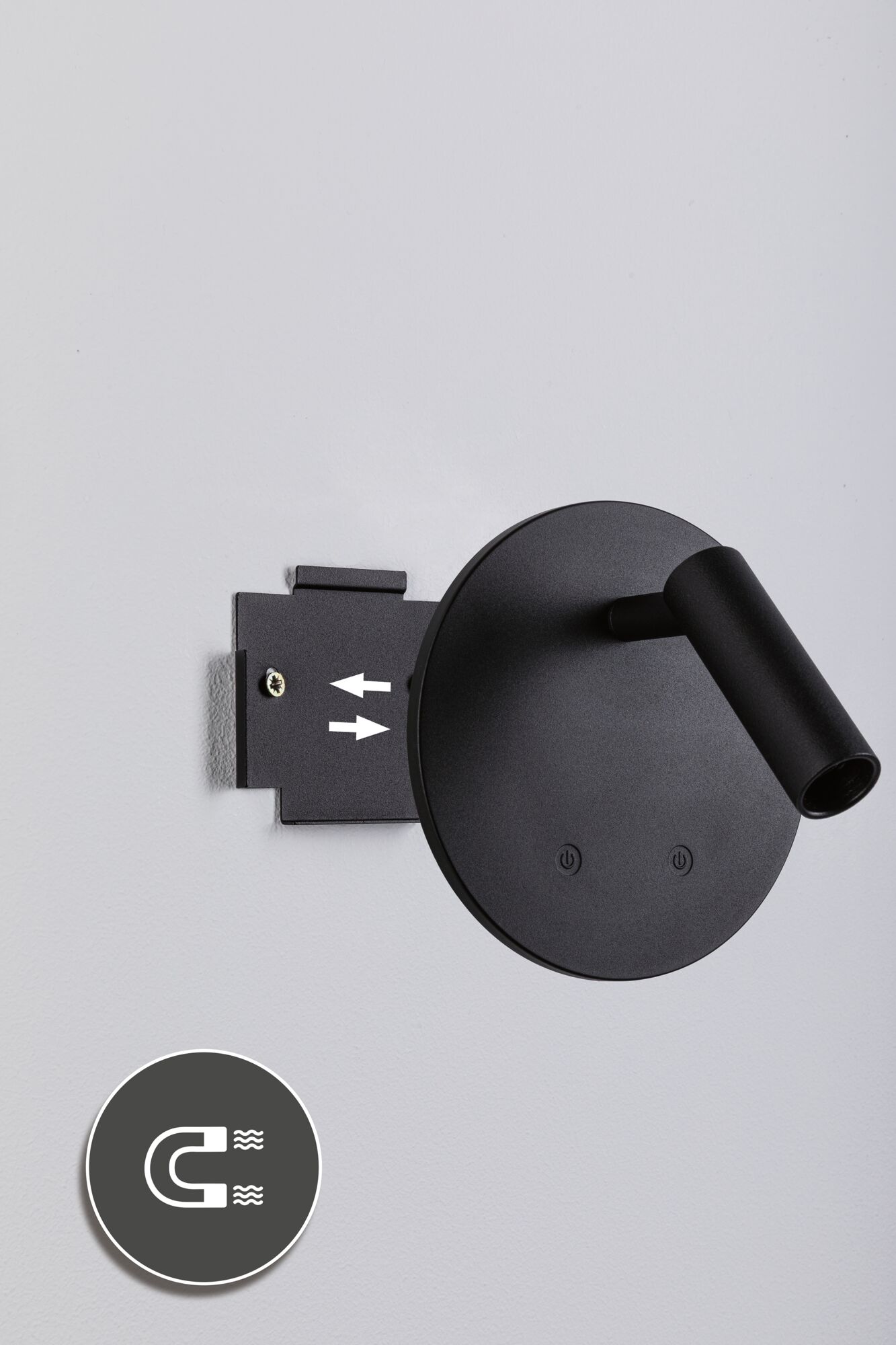 Mobilna lampa ścienna AIORA LED DIM 0,7W + backlight 0,6W 2700K 78 + 82lm USB-C Aku czarny / tworzywo sztuczne - obrazek 5