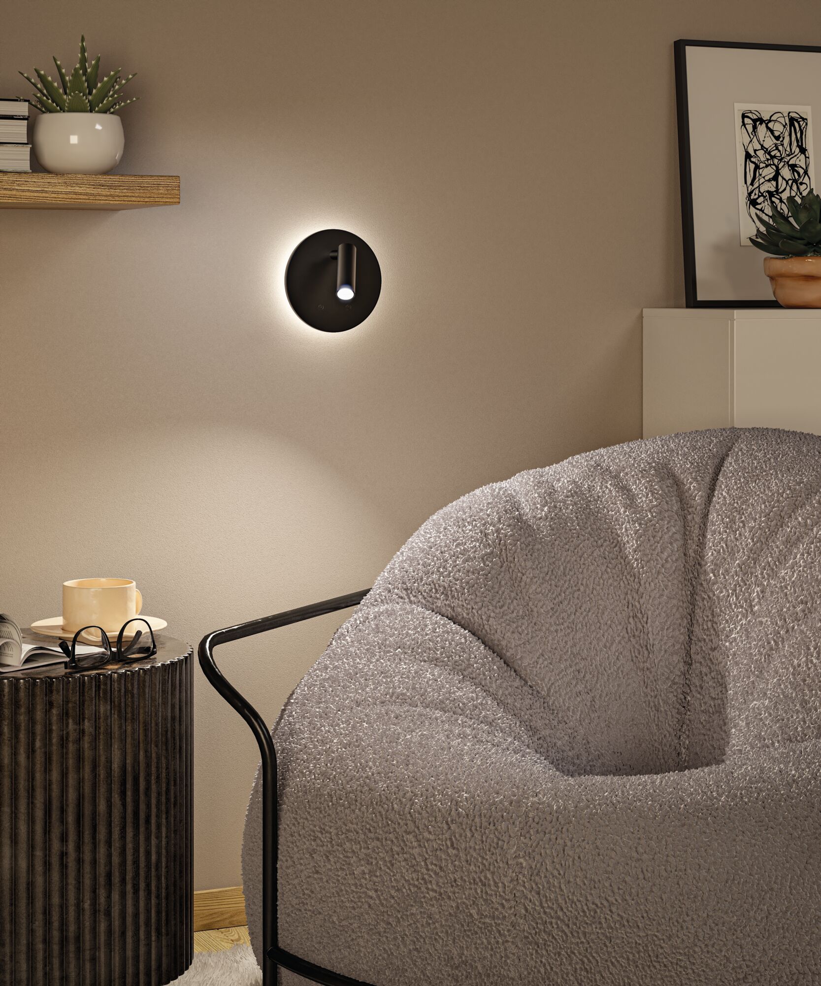 Mobilna lampa ścienna AIORA LED DIM 0,7W + backlight 0,6W 2700K 78 + 82lm USB-C Aku czarny / tworzywo sztuczne - obrazek 10