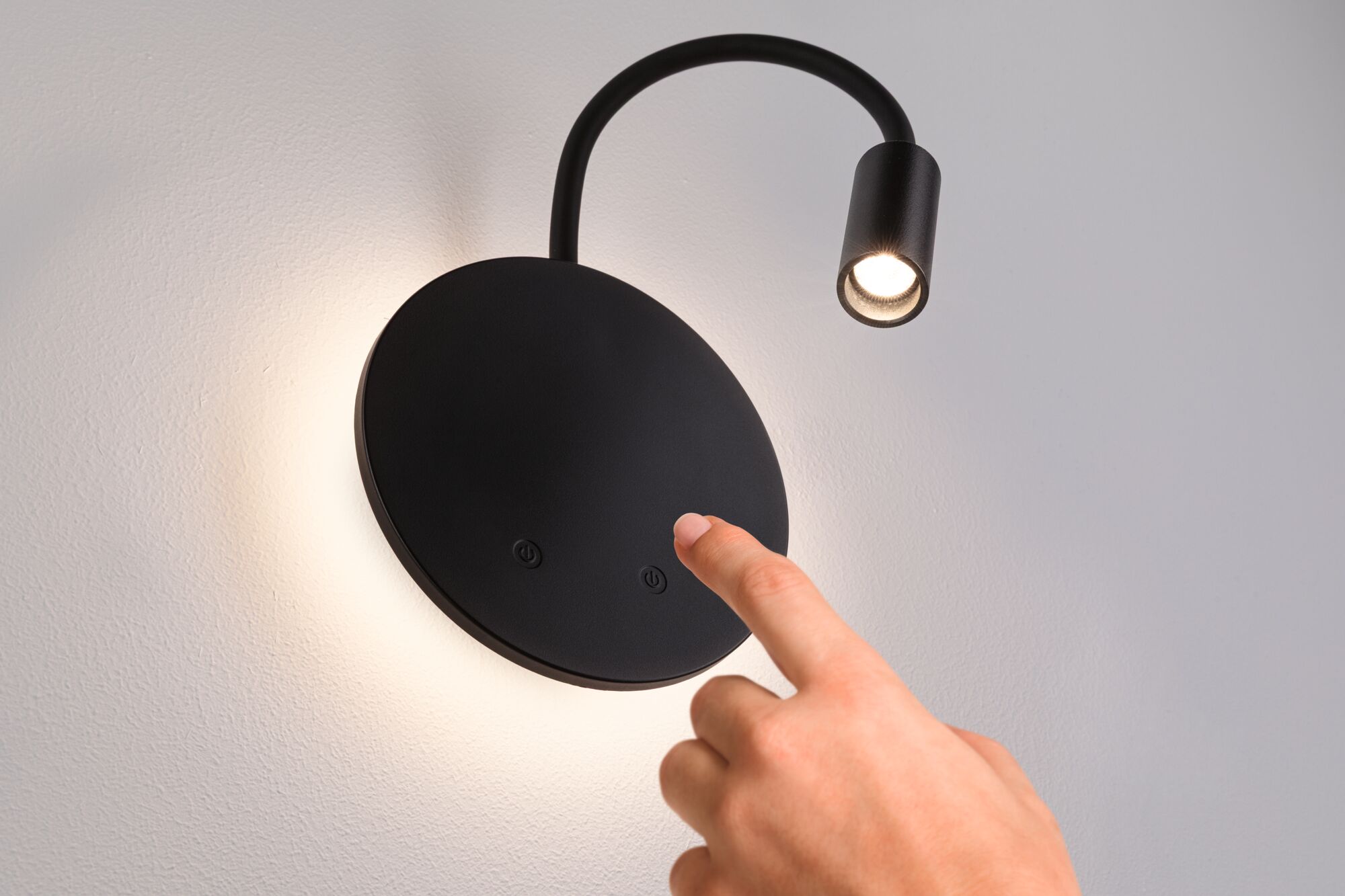 Mobile wall lamp MIORA LED DIM 0.7W + backlight 0.6W 2700K 78 + 82lm USB-C Battery black / plastic - Image 4