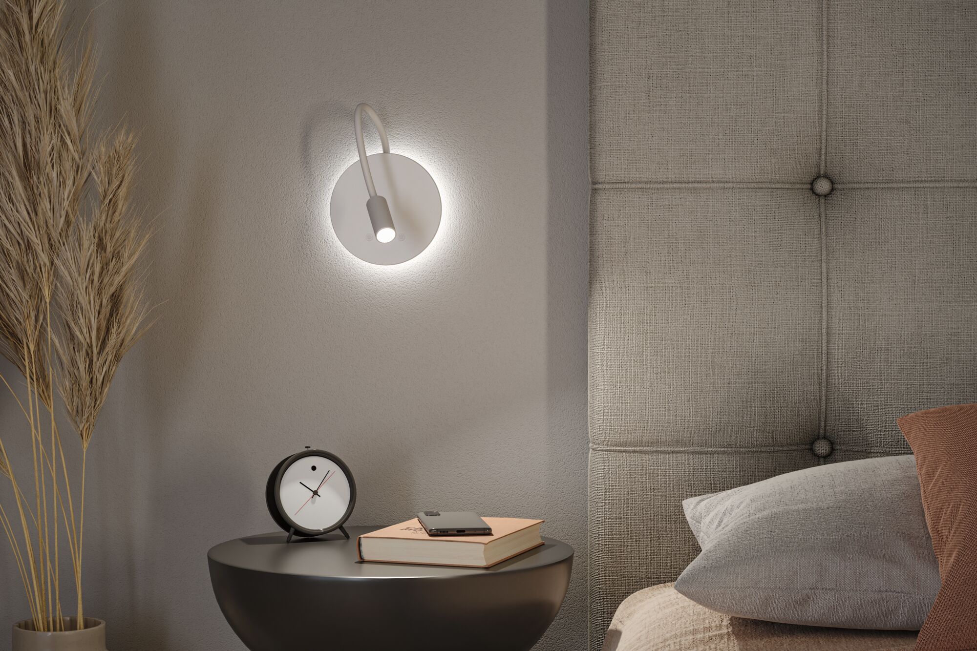 Mobilna lamapa ścienna MIORA LED DIM 0,7W + backlight 0,6W 2700K 78 + 82lm USB-C Aku biały / tworzywo sztuczne - obrazek 8