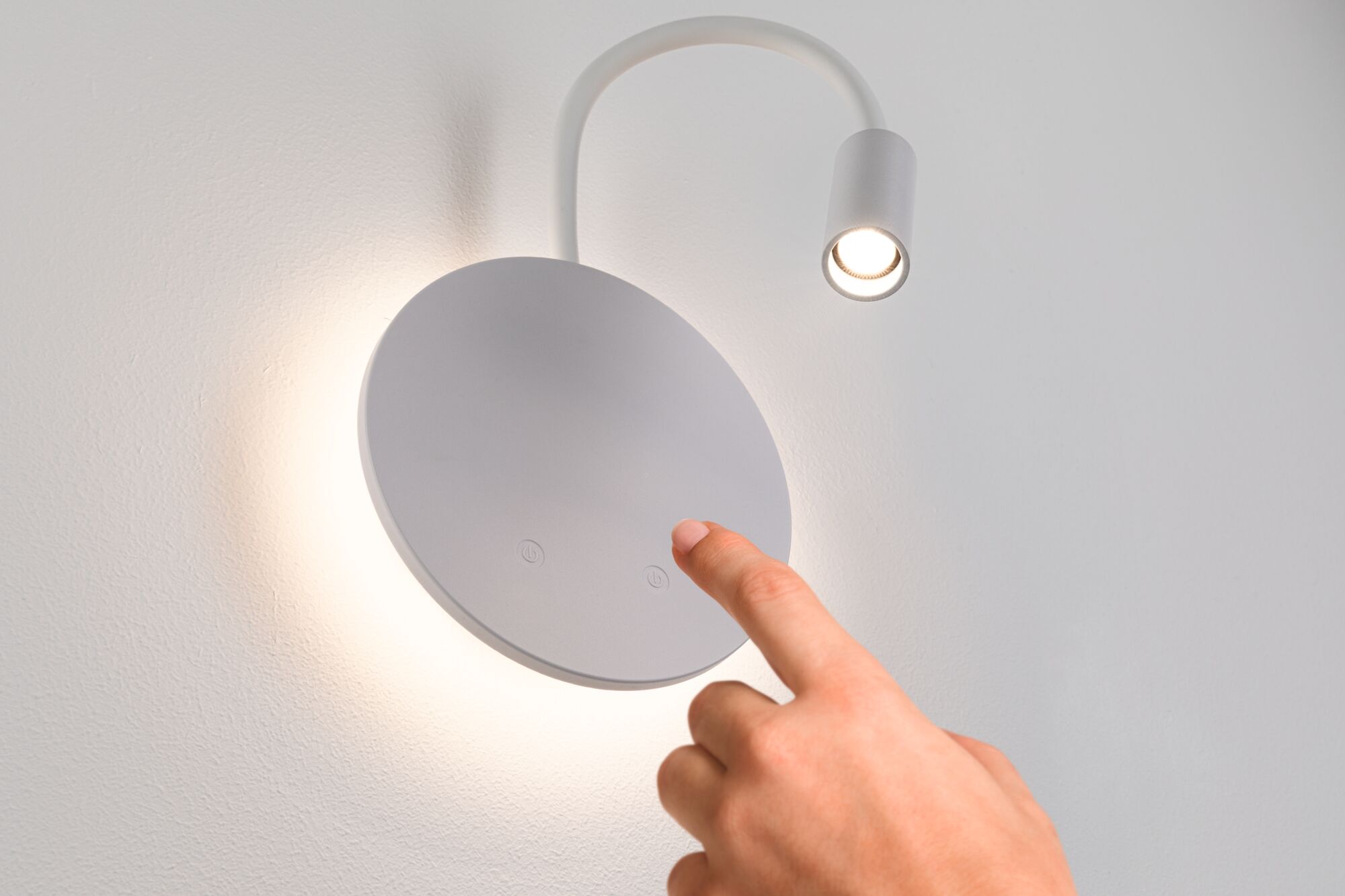 Mobilna lamapa ścienna MIORA LED DIM 0,7W + backlight 0,6W 2700K 78 + 82lm USB-C Aku biały / tworzywo sztuczne - obrazek 4