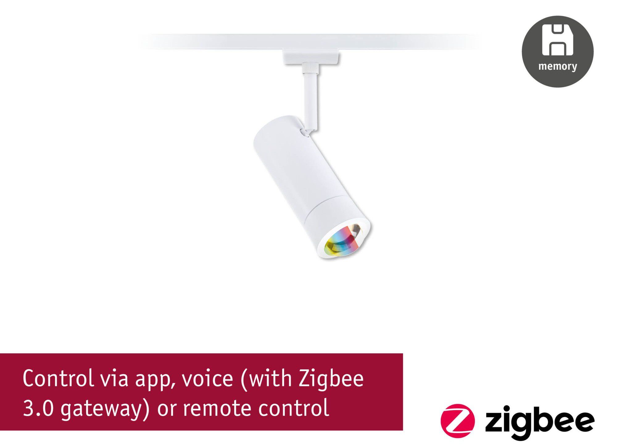 Reflektor na szynoprzewód Urail SH Zigbee Tarie LED RGBW DIM 4,5W 230lm 2700 - 6500 K 230V Biały Ral 9003 / tworzywo sztuczne - obrazek 5