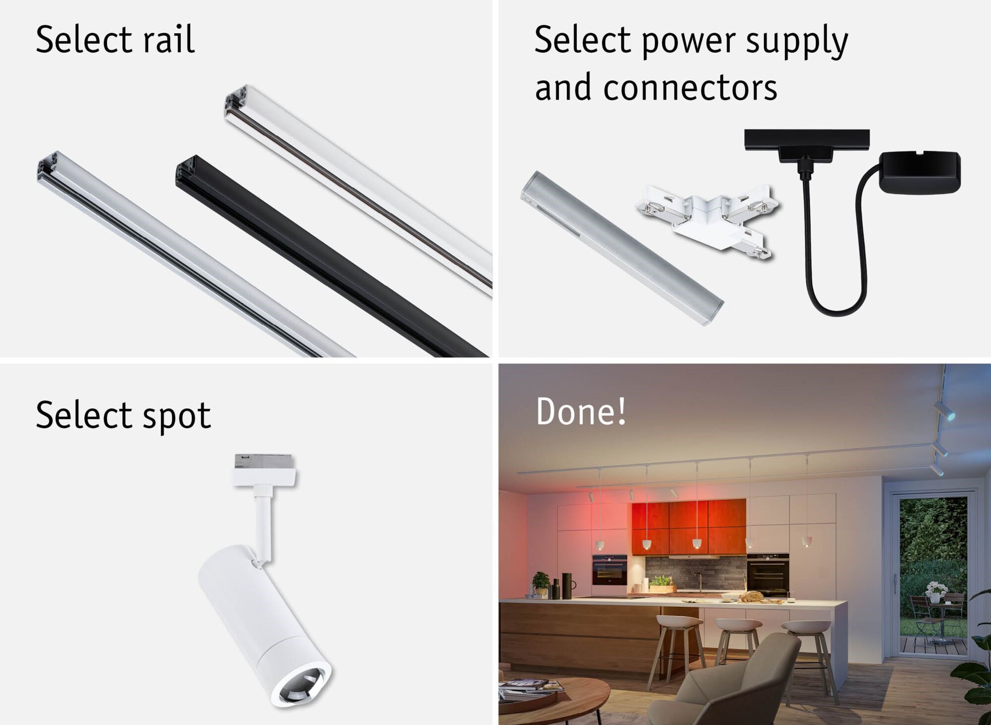 Reflektor na szynoprzewód Urail SH Zigbee Tarie LED RGBW DIM 4,5W 230lm 2700 - 6500 K 230V Biały Ral 9003 / tworzywo sztuczne - obrazek 11