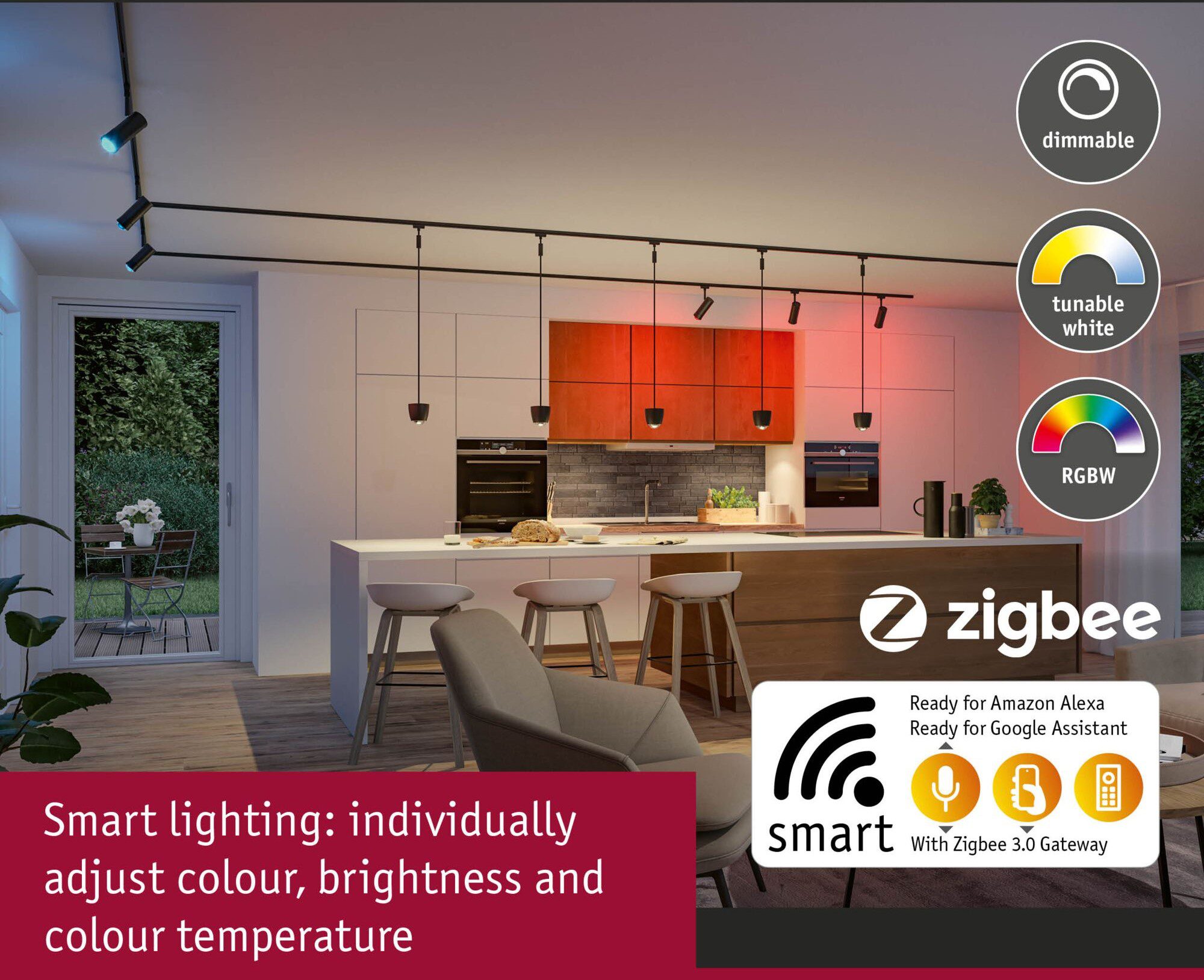 Urail SH Zigbee Tarie LED RGBW DIM Track Spotlight 4.5W 230lm 2700 - 6500 K 230V Black Matte / Plastic - Image 10