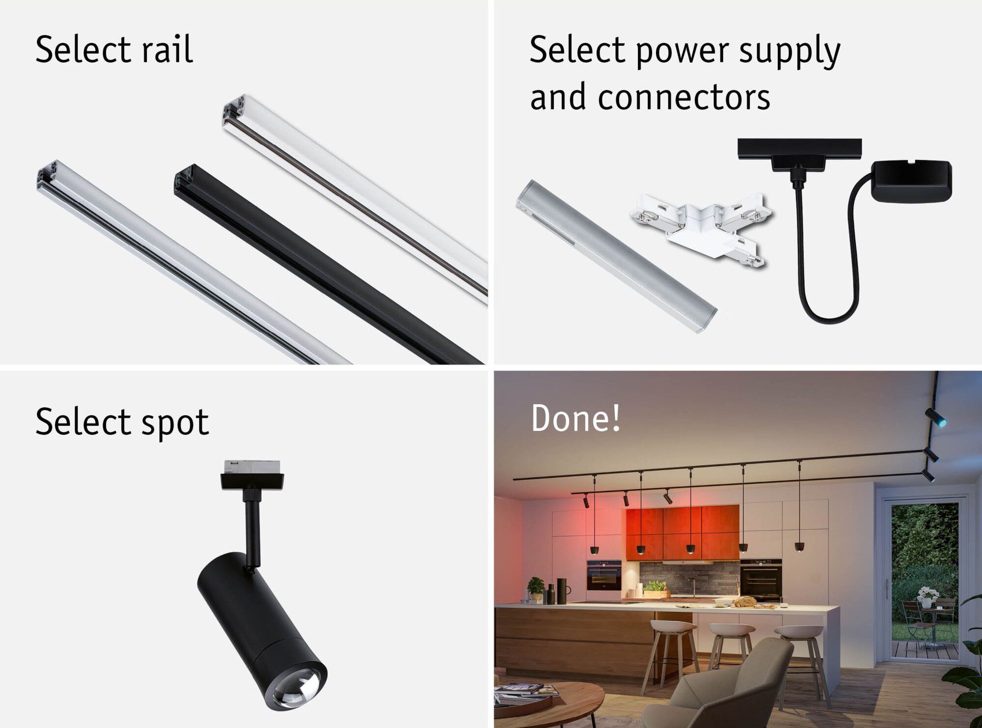 Urail SH Zigbee Tarie LED RGBW DIM Track Spotlight 4.5W 230lm 2700 - 6500 K 230V Black Matte / Plastic - Image 11