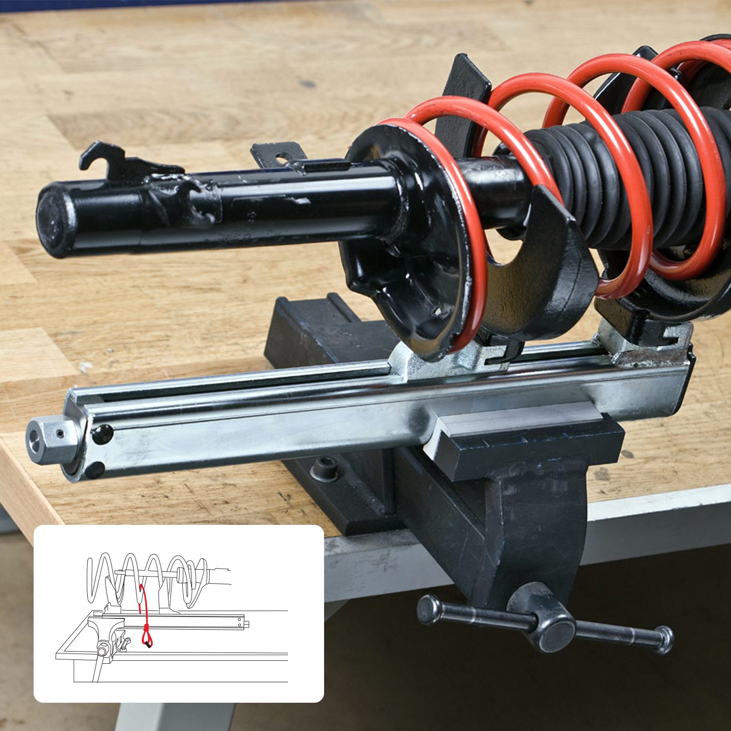 Uniwersalny ściągacz sprężyn McPherson do 1500 kg Scangrip CANVIK BASIC 1500 KG 12.0001 - obrazek 5