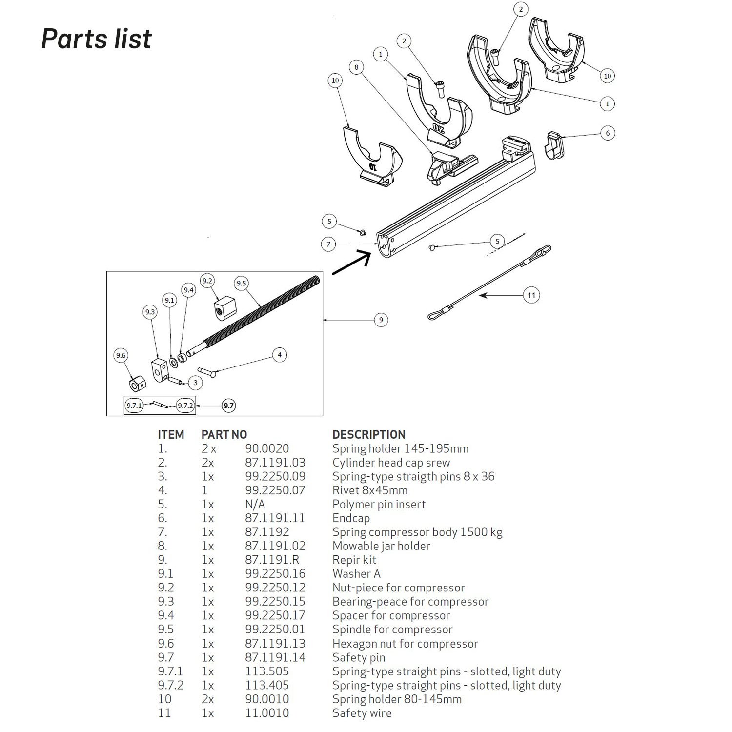 Uniwersalny ściągacz sprężyn McPherson do 1500 kg Scangrip CANVIK BASIC 1500 KG 12.0001 - obrazek 7