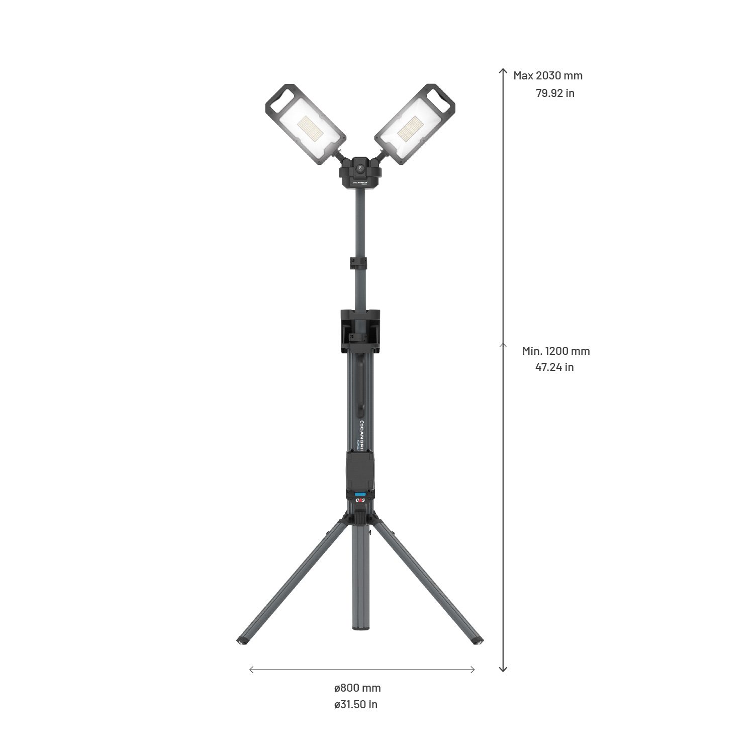 Akumulatorowa lampa budowlana 8000 lm ze zintegrowanym statywem Scangrip TOWER 8 CONNECT 03.6107C - obrazek 2