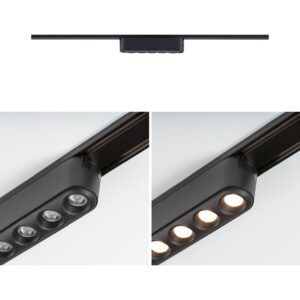 Oprawa na szynoprzewód VEYA LENSIA LED 6W 560lm IP20 3000K 48V DC  czarny matowy / aluminium