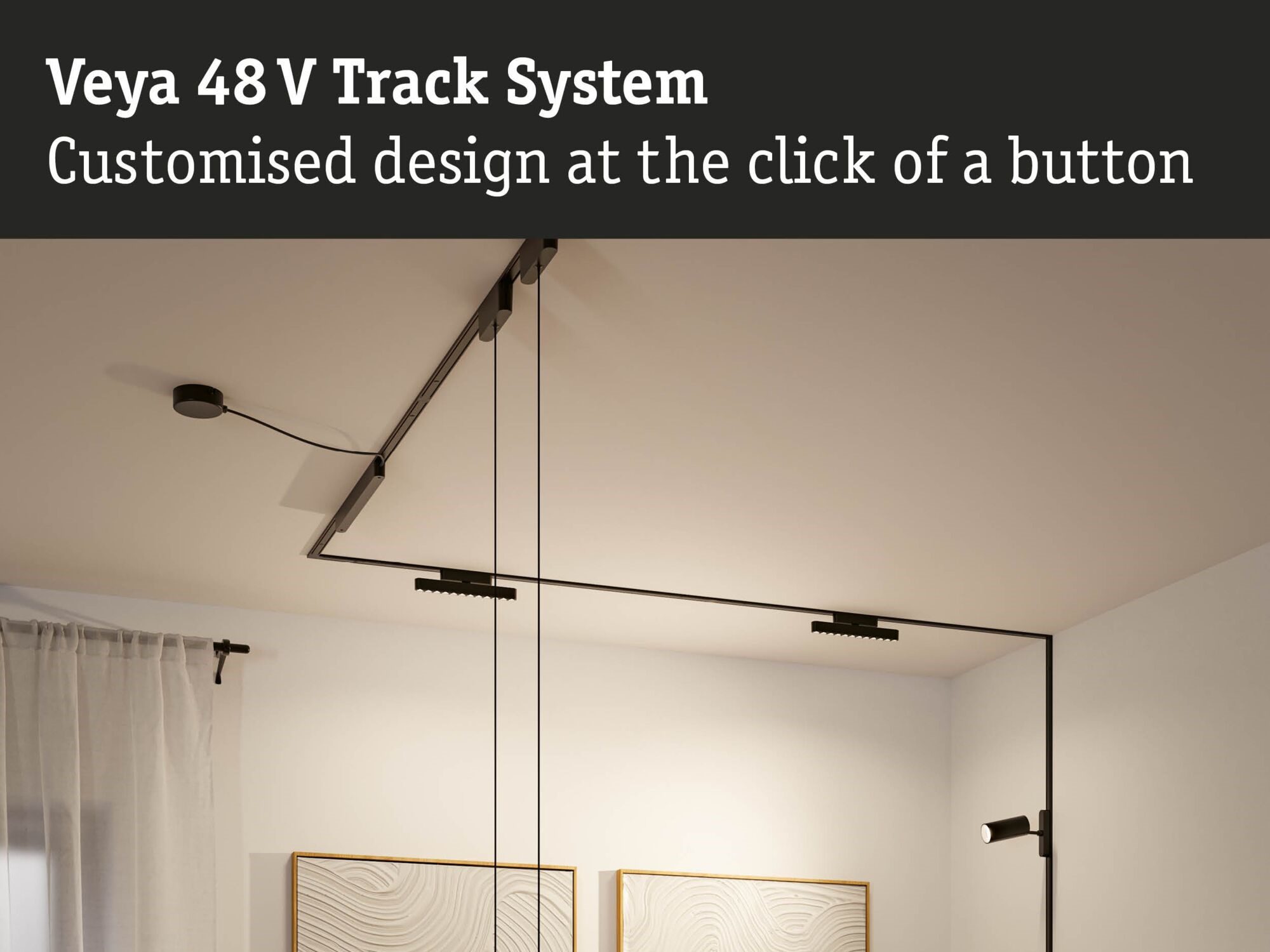 VEYA FLEX LED Track Fixture 11.5W 1150lm IP20 3000K 48V DC matte black / aluminum - Image 10