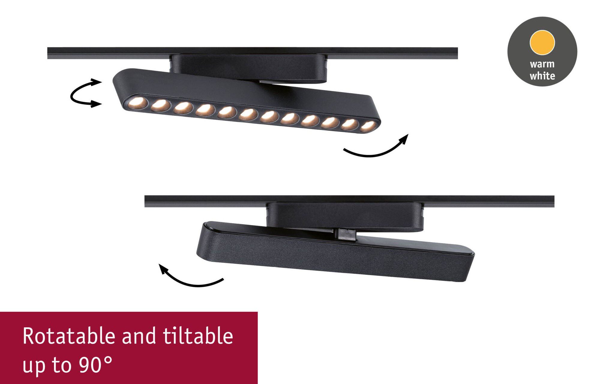 VEYA FLEX LED Track Fixture 11.5W 1150lm IP20 3000K 48V DC matte black / aluminum - Image 3