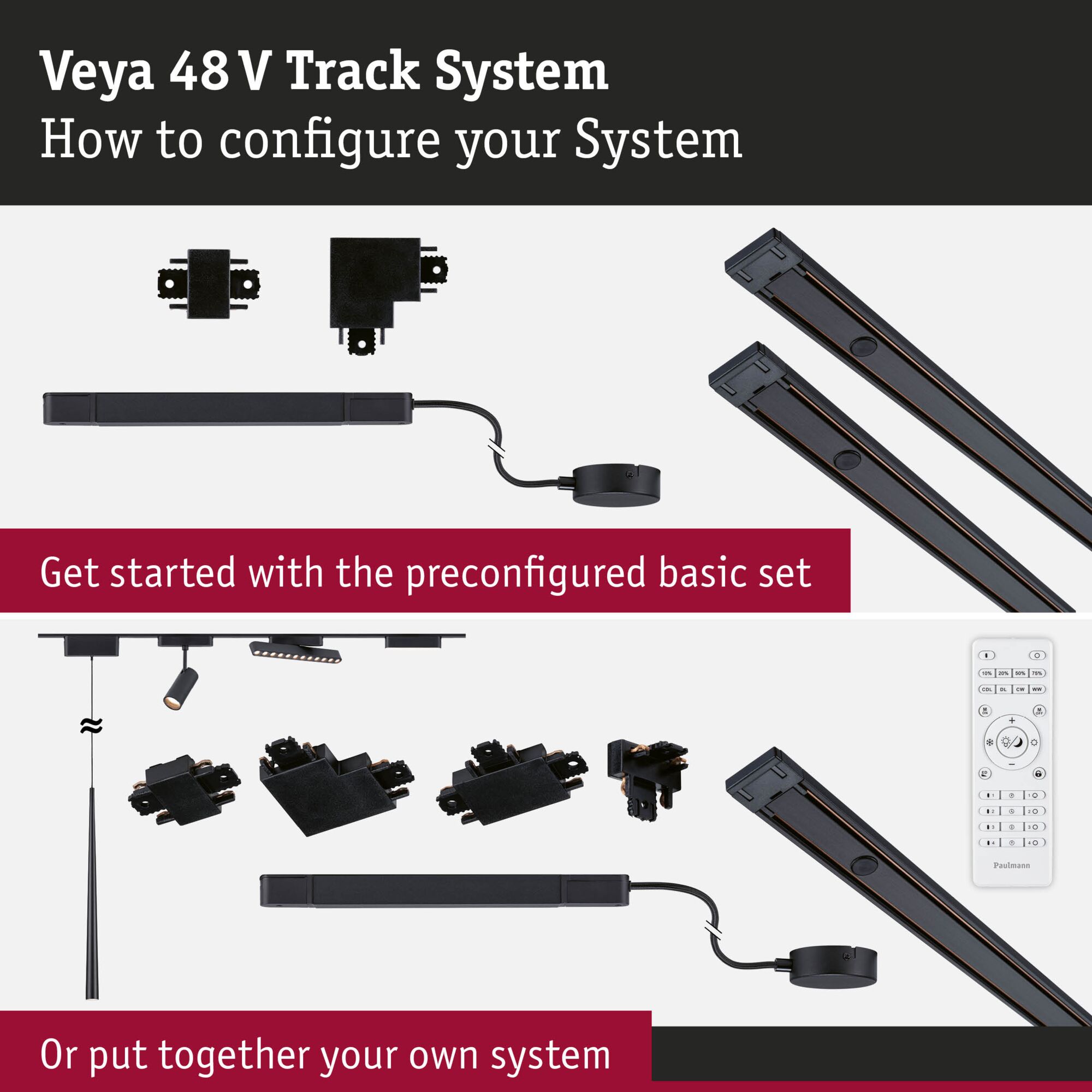 VEYA ZENOR LED DIM Track Spotlight 7.5W 800lm IP20 2700-6000K 48V DC matte black / aluminum - Image 8