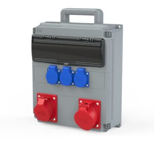 OPOLE ROZDZIELNIA BUDOWLANA PRZENOŚNA 32A/5P 16A/5P 3GS 16A 230V BEZ ZABEZPIECZEŃ, Z UCHWYTEM