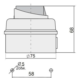 BOW E12-53 0-1 CURVED CONNECTOR OB 12A IP44