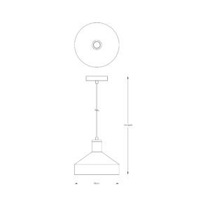 SIGMA CZARNY MAT/ BIAŁY/ ZŁOTY OPRAWA WISZĄCA 1X E27/ 40W IP20 METAL