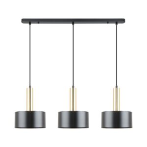 LEO CZARNY MAT/ ZŁOTY OPRAWA WISZĄCA 3X E27/ 40W IP20 METAL