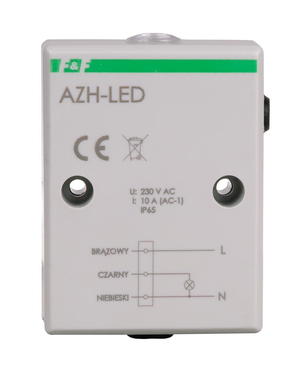 AZH-LED AUTOMAT ZMIERZCHOWY NT 10A 2-1000LX 230V AC IP65 WEWNĘTRZNY CZUJNIK ŚWIATŁOCZUŁY