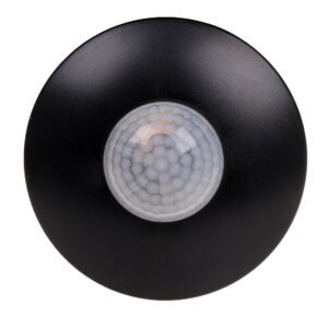 DR-06B CZARNY CZUJNIK RUCHU SUFITOWY 360ST 5M 10-2000LX 1200W/300W/150W IP40 230V AC MONTAŻ NT