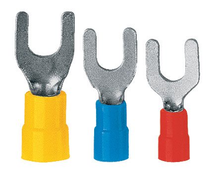 KNE 6- 6.0/100 ISOLATED FORK TERMINAL YELLOW