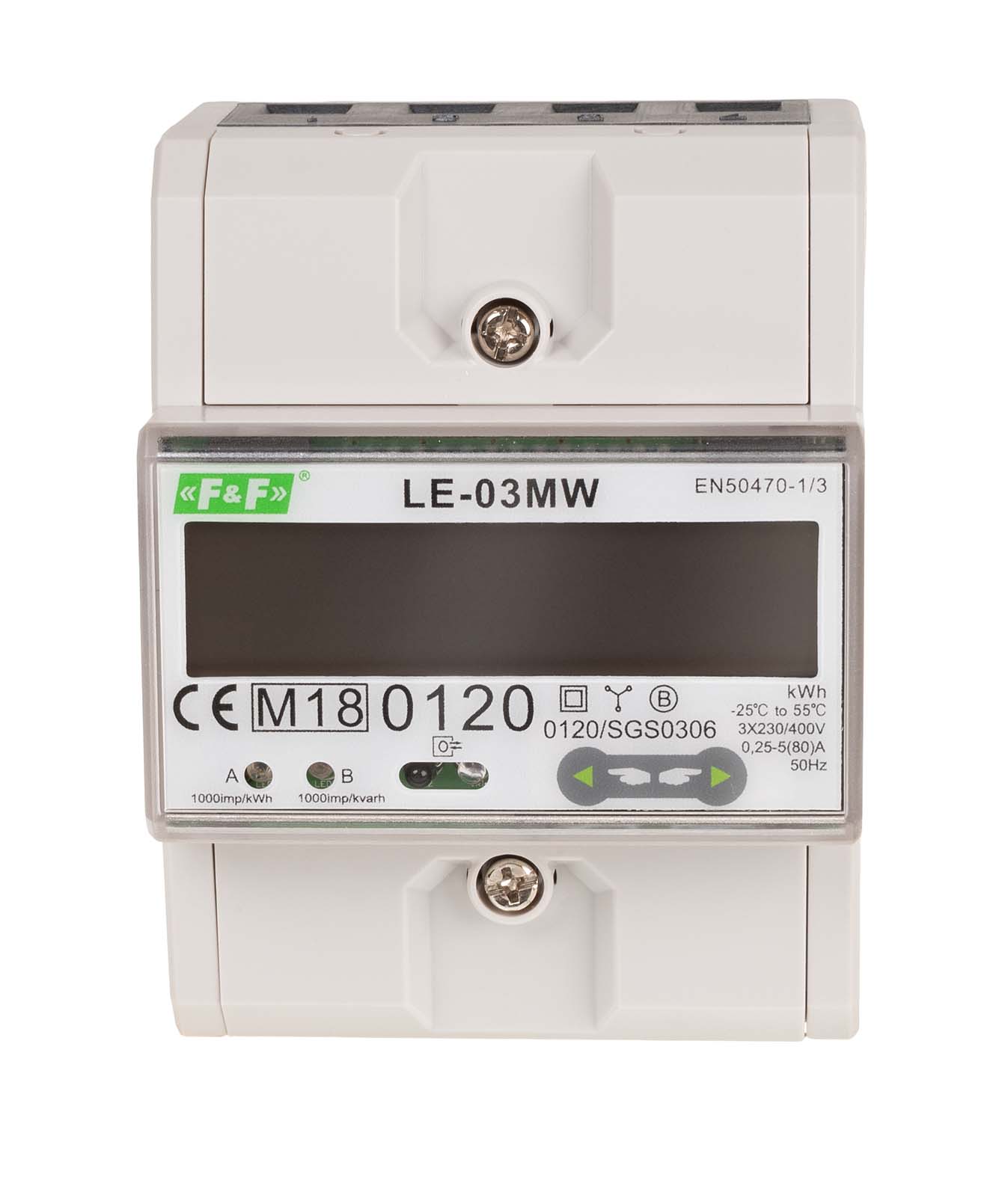 LE-03MW DWUTARYFOWY LICZNIK ENERGII ELEKTRYCZNEJ 3F 2-KIERUNKOWY Z MODBUS RTU BEZPOŚREDNI