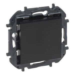 NILOE STEP BLACK MODULE 1-POLE SWITCH SPRING TERMINALS 10AX 250V