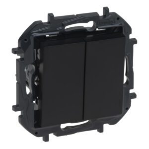 NILOE STEP MODUŁ CZARNY ŁĄCZNIK UNIWERSALNY 2X ZACISKI SPRĘŻYNOWE 10AX 250V