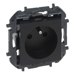 NILOE STEP MODULE BLACK SOCKET 1X S/U SCREW TERMINALS 16A 250V