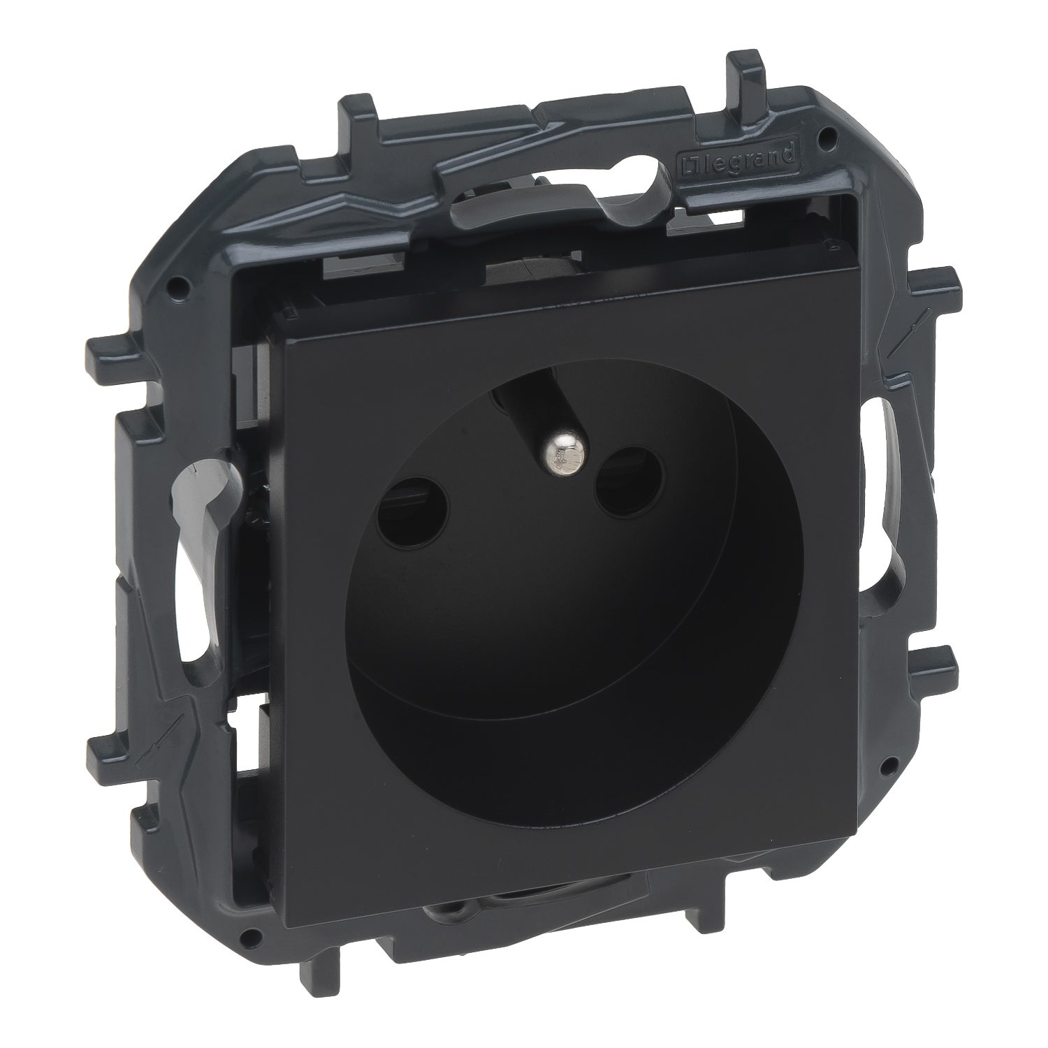 NILOE STEP MODULE BLACK SOCKET 1X S/U SCREW TERMINALS 16A 250V