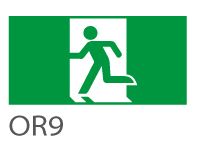 EVACUATION EXIT PICTOGRAM FOR ORION300X100 OR9