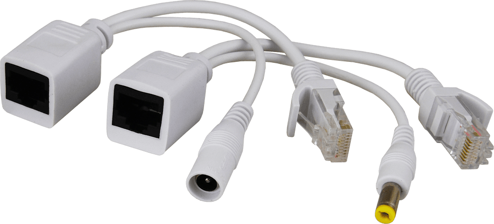 P-POE1 ZESTAW ADAPTERÓW POE ZE ZŁĄCZAMI TYPU RJ45 I 2.1/5.5.